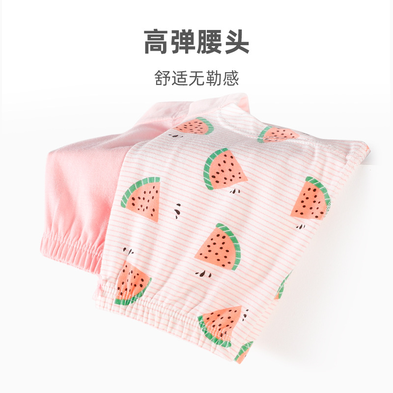 Specialty A Children's Pure Cotton Underpants Girls' Underwear Flat-Bottom Baby Four-Corner Pants Infant No PP Pinch Bread Pants