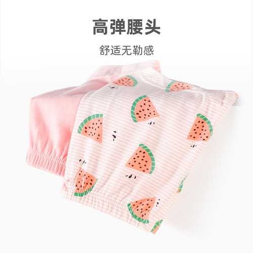 Specialty A Children's Pure Cotton Underpants Girls' Underwear Flat-Bottom Baby Four-Corner Pants Infant No PP Pinch Bread Pants