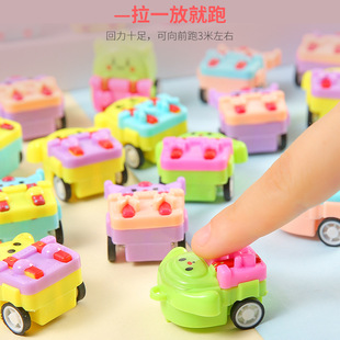 Children's toy car backpack pull back car pull back car engineering car plastic wholesale mini kindergarten gift