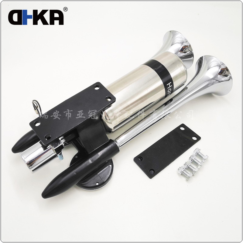 DHKA-AS140A en stock cuerno de gas lanzador de cohete de doble cañón de 12V/24V con tanque de gas sostener image 5