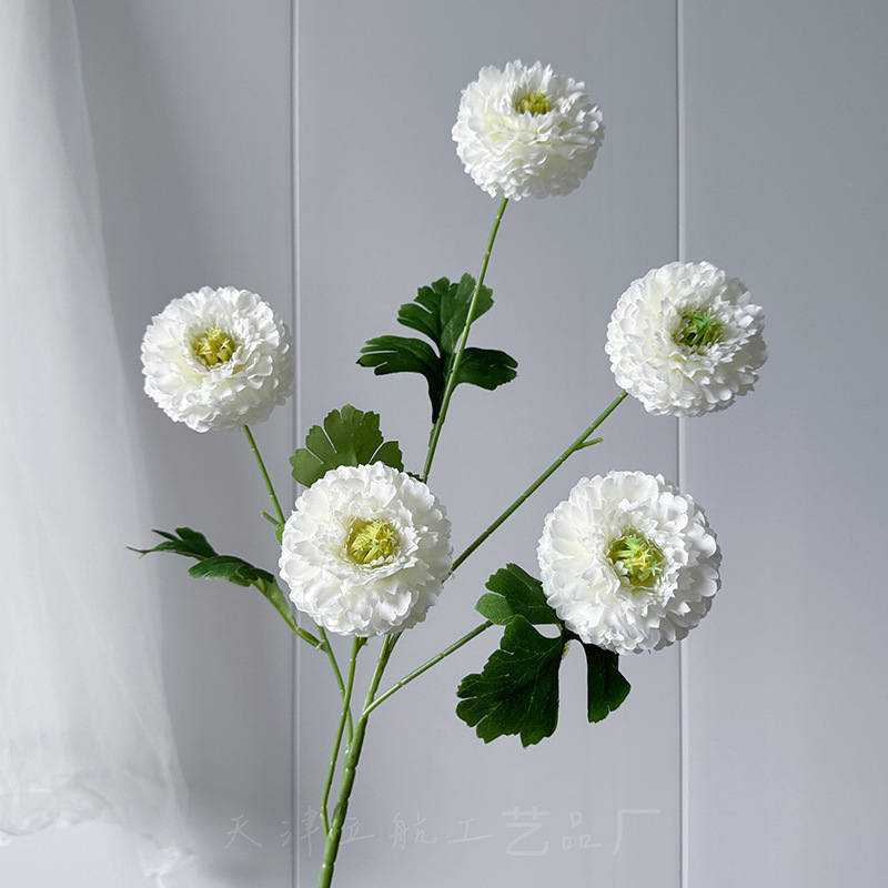 5头千层牡丹假花婚庆用花跨境批发假花绢花摄影道具装饰花摆件|undefined