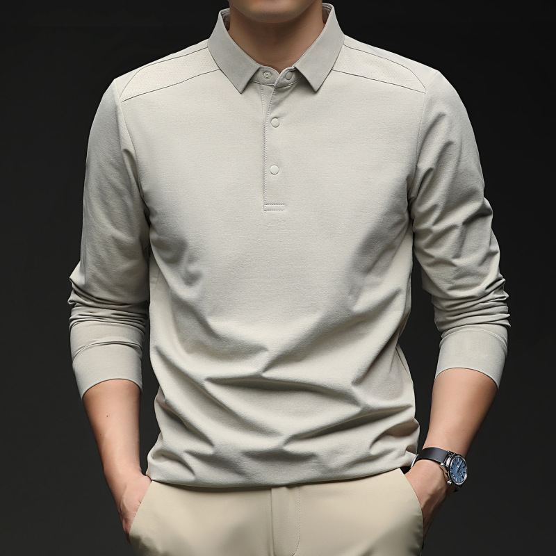 Di's Brand/Small Tree Same Style Early Spring New Men's Casual Polo Shirt Quick-Dry Stylish Business Casual Long-Sleeve Di's Brand/Small Tree Same Style Early Spring New Men's Casual Polo Shirt Quick-Dry Stylish Business Casual Long-Sleeve
