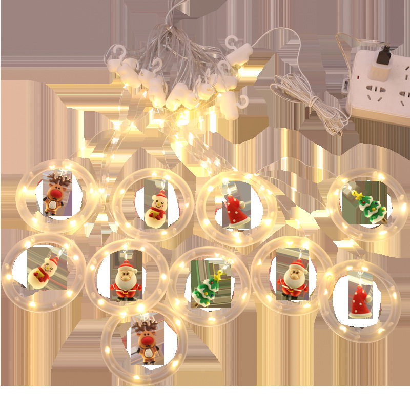 Kreisen Sie 10 aufeinanderfolgende dekorative Lichter, Raumaufteilung, LED-Eisstreifen-Lichterkette ein_voghion.com