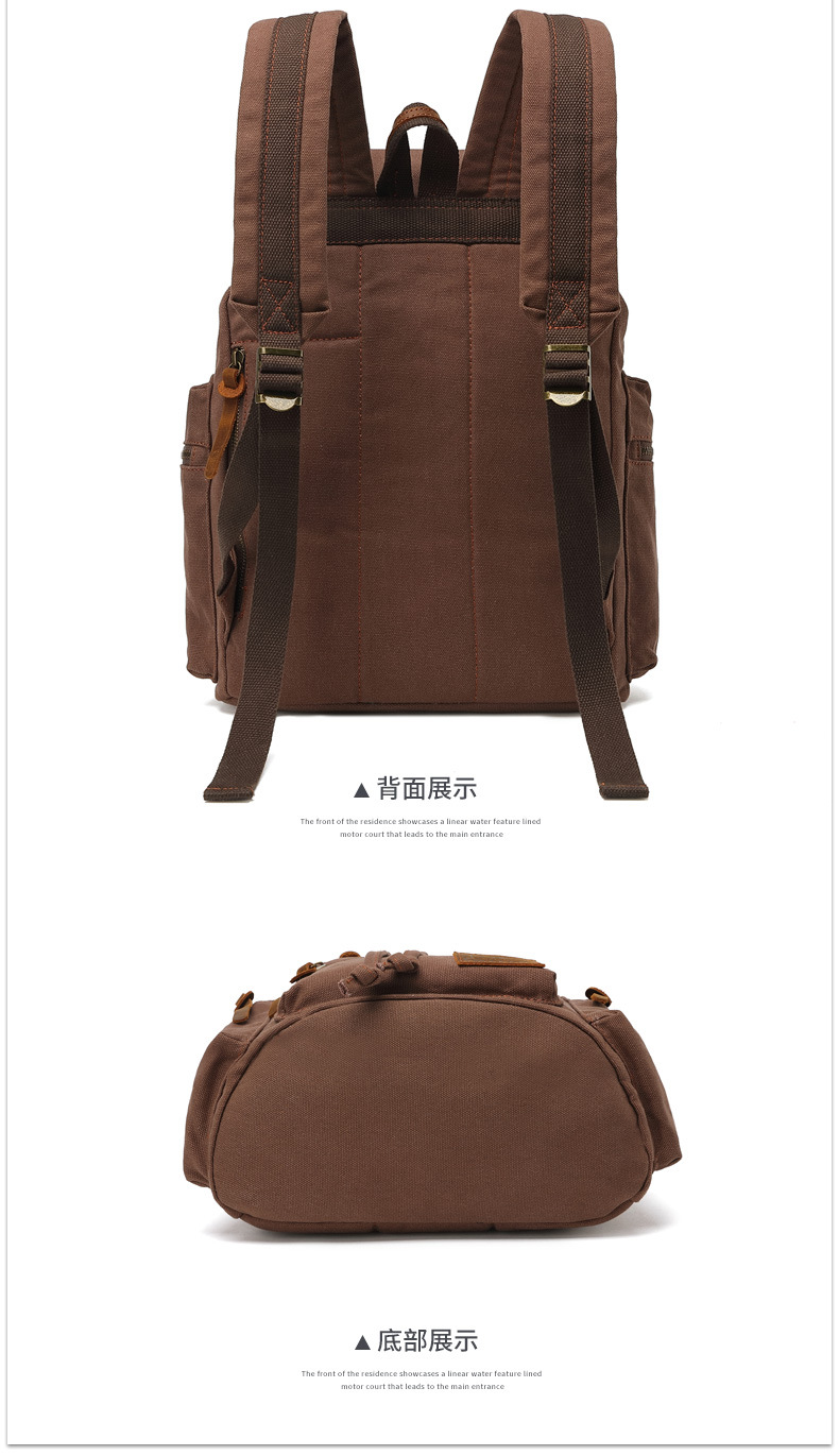 Amazon Best-Selling Vintage Double Shoulder Backpack Men's Laptop Travel Bag Trendy Fashion Unisex Backpack In Stock