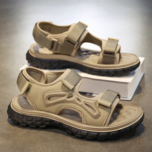 平底一字拖户外休闲开车两穿凉鞋涉水沙滩拖鞋男鞋2024新款夏季