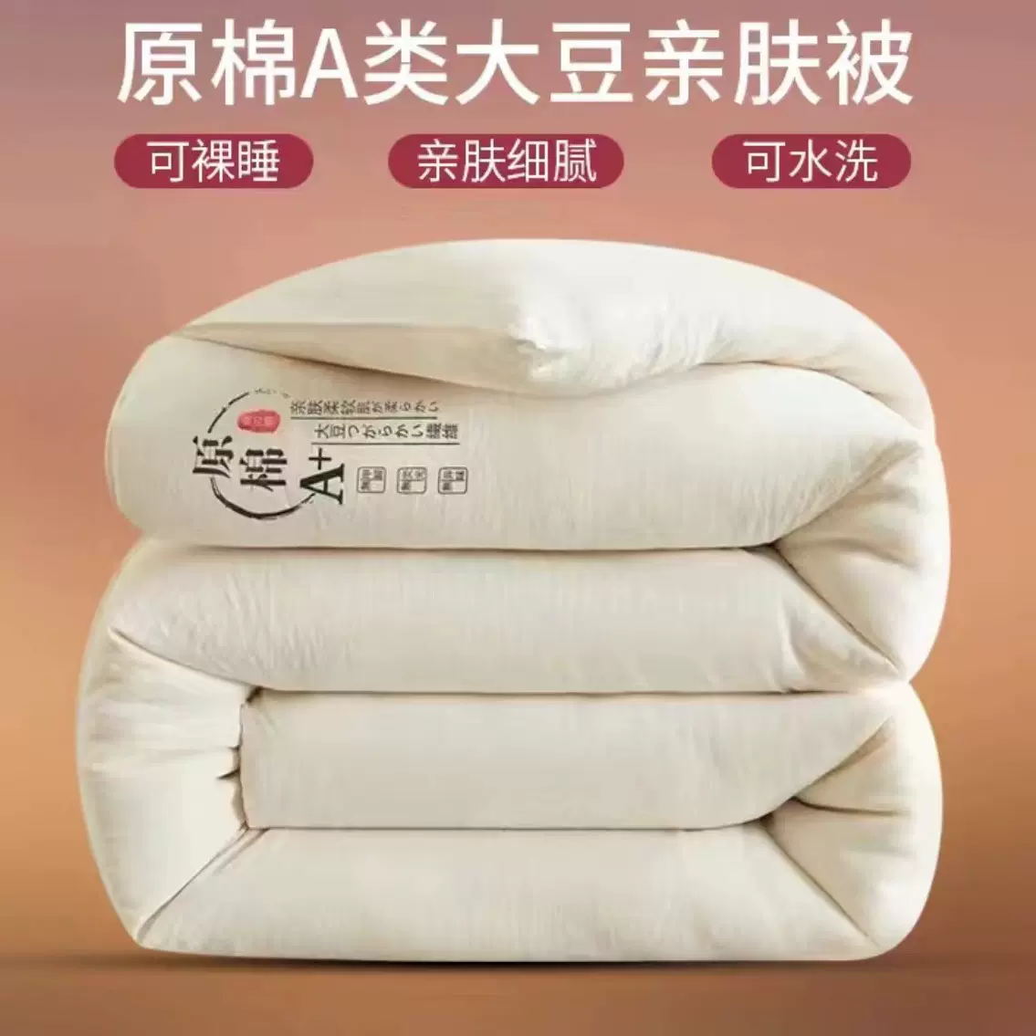 A类原棉大豆纤维被春秋被加厚冬被四季学生被子活动批发工厂直发