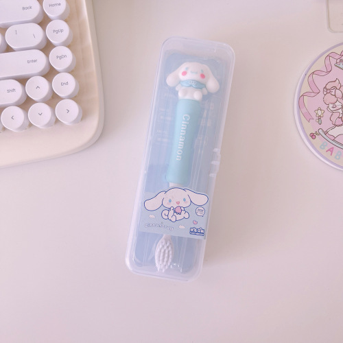 Soft bristle toothbrush family size small head student children adult home cartoon cinnamon dog Kuromi cute interdental brush
