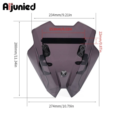 Motorcycle front windshield frame expansion rod windshield
