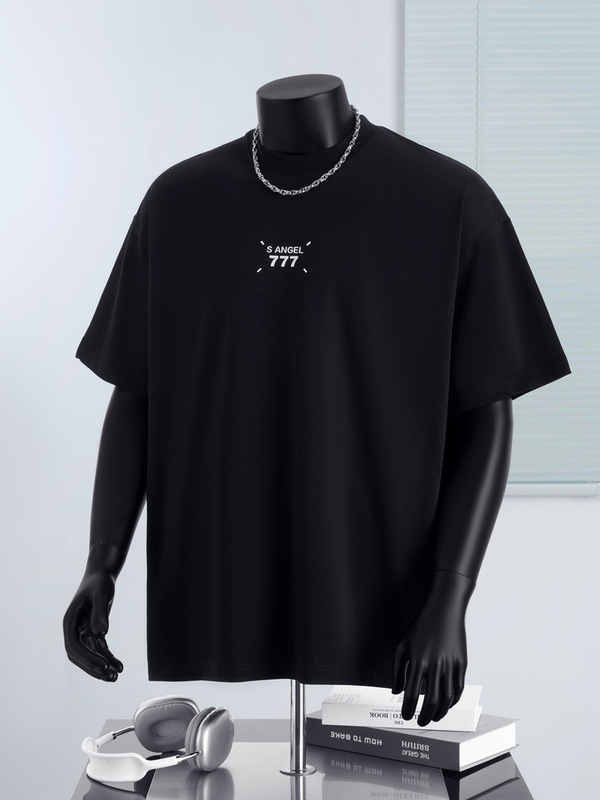 メンズ夏日本のルーズ T シャツメンズ小さな新鮮な立体接着プリントカジュアルラウンドネック多用途トップス女性のトレンディなブランド|undefined