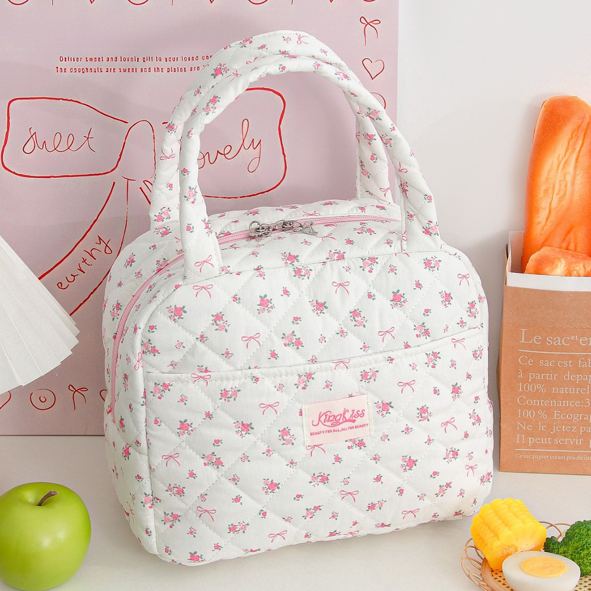 Bolsa Térmica Porta Alimentos de Poliéster Aislado y Portátil para Picnic