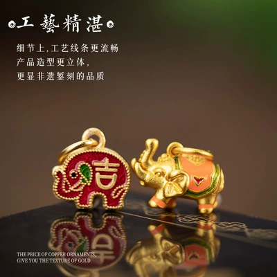 Gold-Plated Copper Cartoon Pendant Lucky: Zərgərlik ara hissələri
