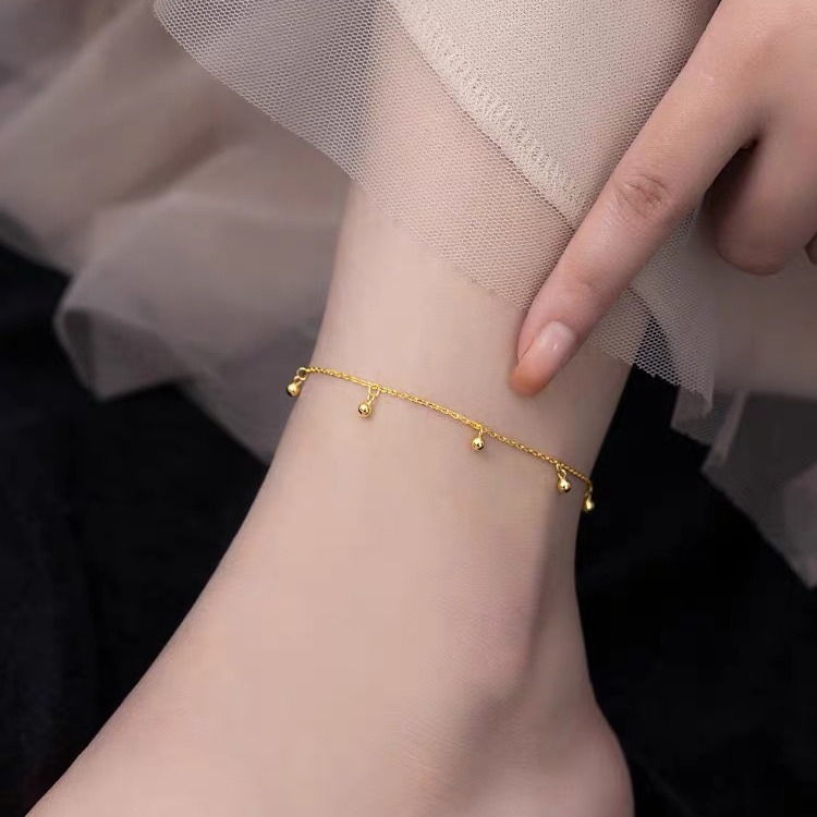 Bell Beads new tide titanium acero no decolor tobillo feminino de alto nivel tobillo de acero inoxidable tobillo