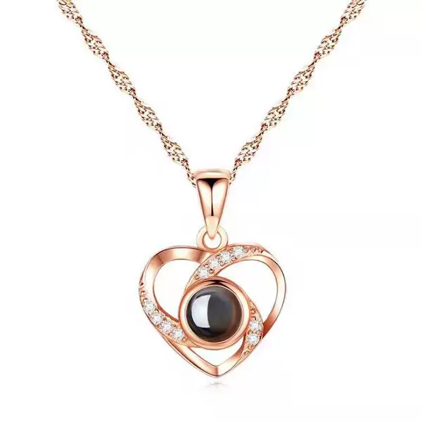 Three and a half love rose gold