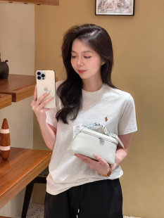 Lunch box, leather small phone bag, genuine leather, food bag, cowhide, internet celebrity