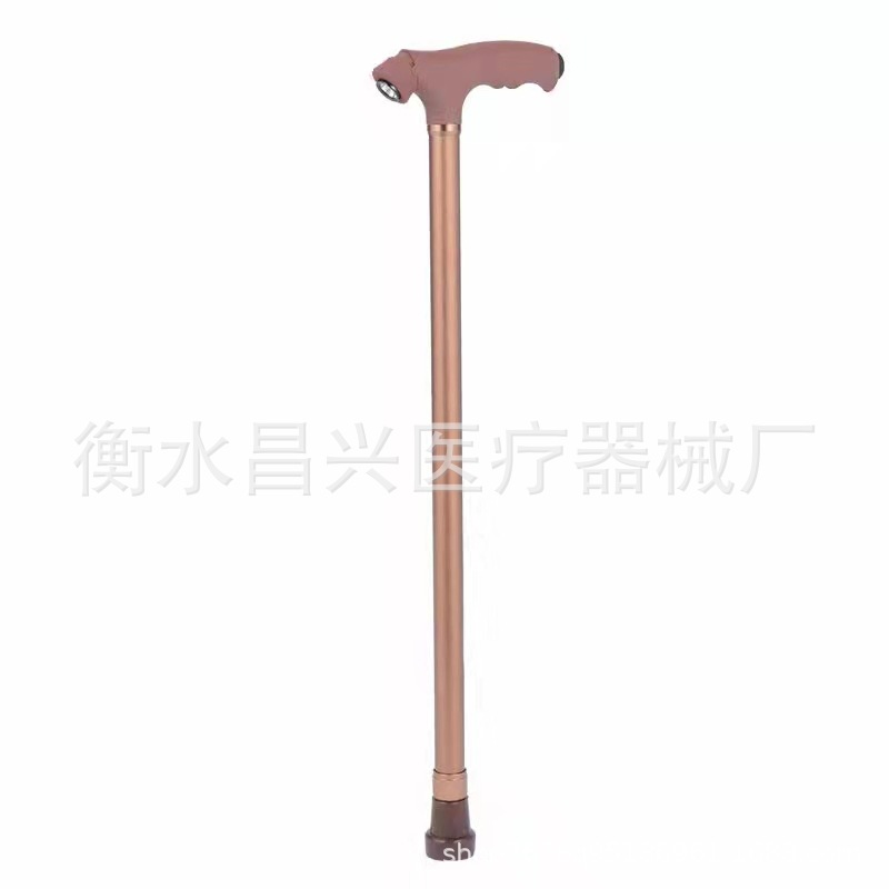 Bastón de aleación de aluminio engrosado al por mayor de fábrica para los ancianos con bastón ligero bastón de una sola pierna bastón ligero