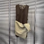 气质夏季小众撞色礼服裙