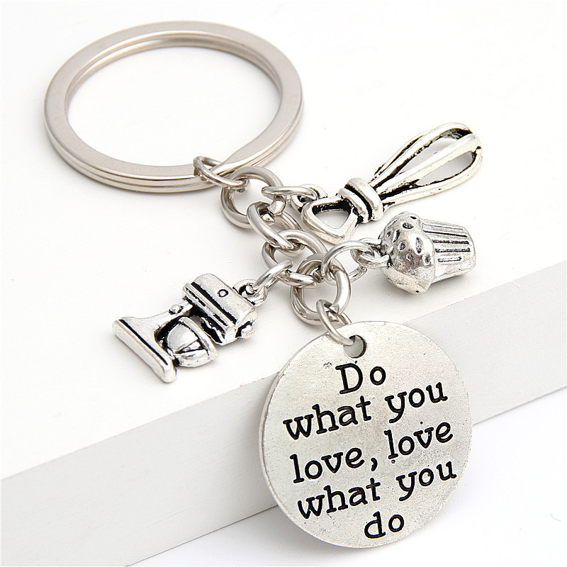 Cross-Border Hot-Selling Classic Western-Style Baking and Cooking Chef Cake Kitchen Combination Tableware Accessories Pendant Keychain