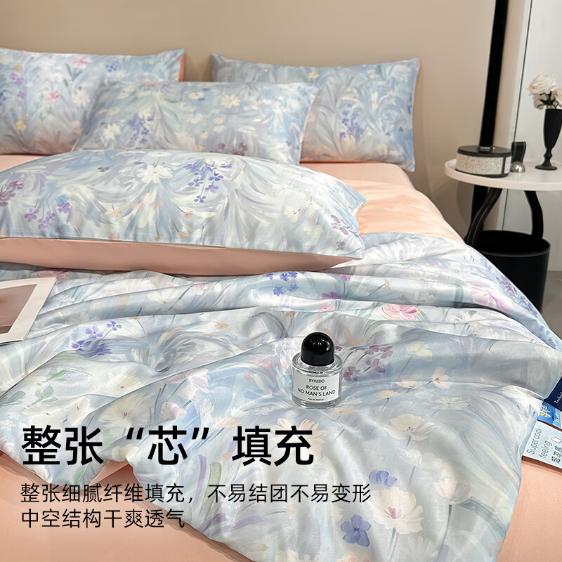 Edredón de verano de seda de hielo Edredón de aire acondicionado Edredón fino Enfriamiento de verano para dos piezas