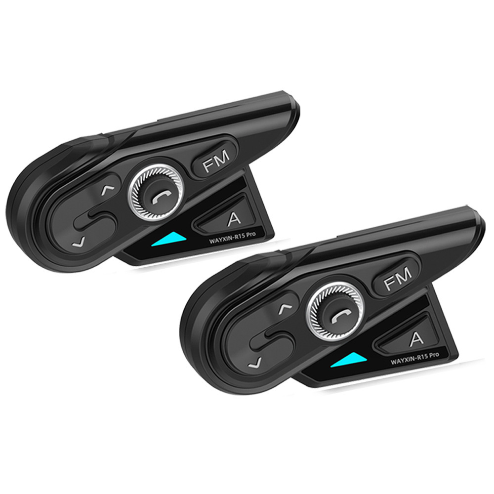 Helmet Bluetooth Intercom 2000m All-Purpose Intercom Maximum Supports Intercom for 8-Person Helmet Headset Fm