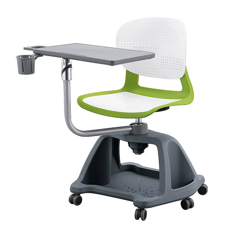 Silla de entrenamiento con tablero de escritura Silla de disco Silla de estudiante de respaldo de plástico integrado multifuncional Silla de discusión de aula inteligente image 11