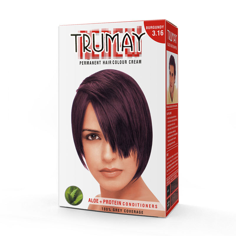 染發劑外貿定制oem加工染膏60ml80ml彩色3.16rene酒紅東南亞尼泊