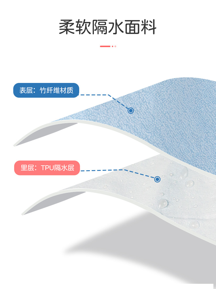Fibra de bambú babero impermeable durable extra grande ancianos cama comer babero impermeable fugas