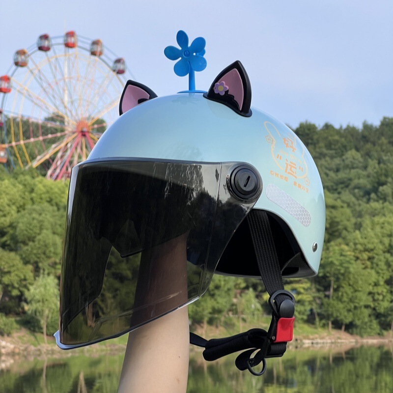 3C つば付きヘルメット電気自動車男性と女性のための美しい日焼け止め四季インターネット有名人バッテリー車ハーフヘルメット夏の日焼け止め安全ヘルメット|undefined