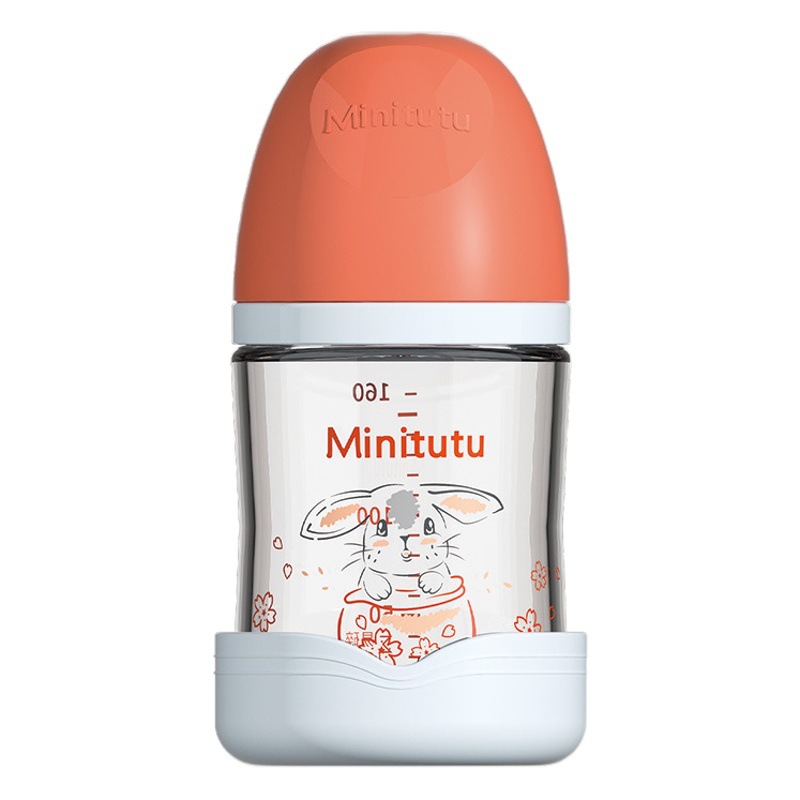 Biberón de Vidrio para Bebé 80/160/240 ml Boca Ancha Resistente a Caídas image 1