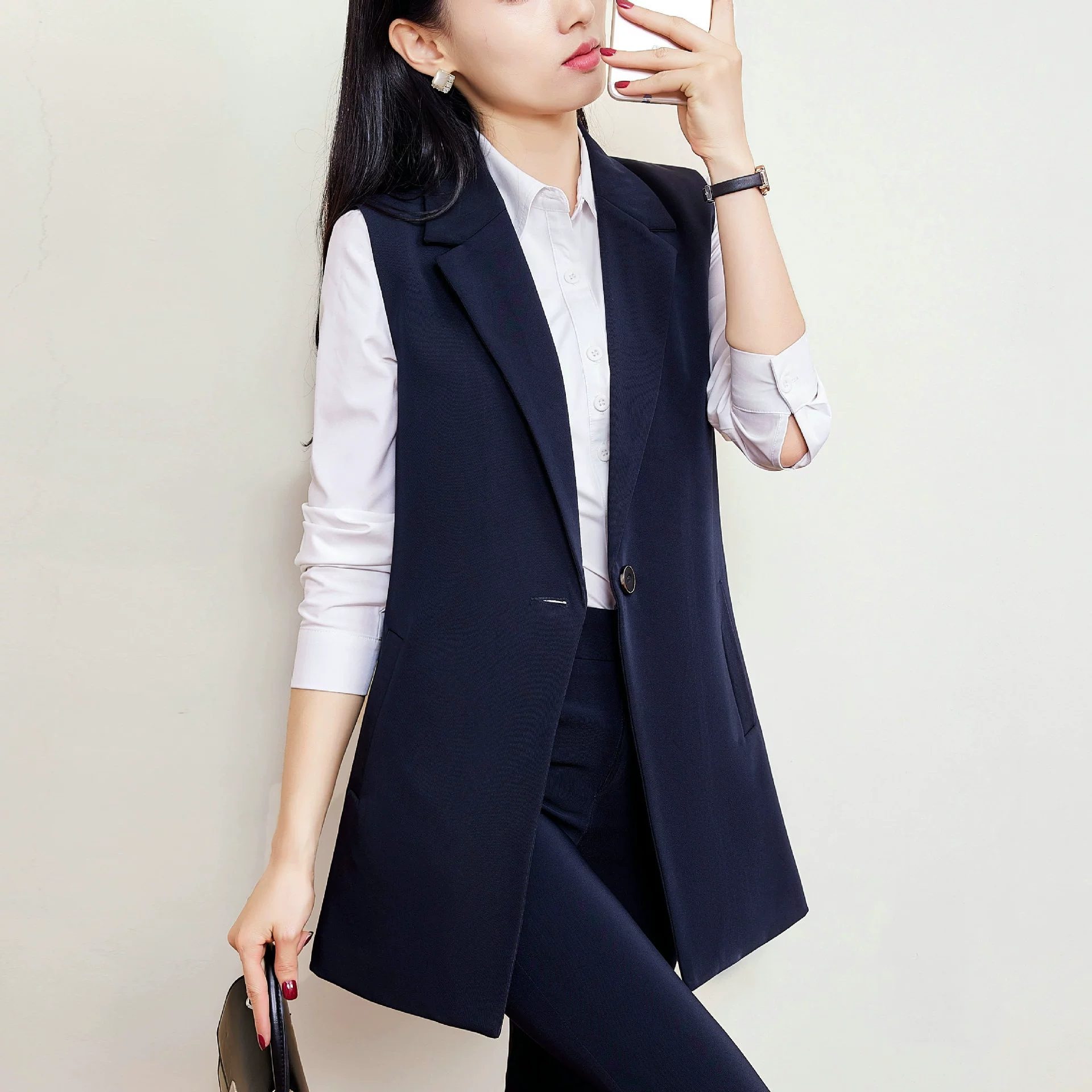 663 костюм жилет для женщин 2024 Новый пухлая Девушка Плюс Размер для похудения мясо скрывающий костюм жилет весна и осень жилет