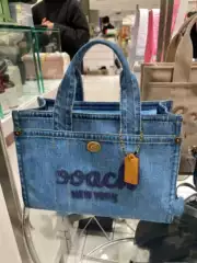 Coach 2024 New Arrival Outlet Denim Handbag Large Capacity Tote Bag Denim Crossbody Versatile Women's Bag