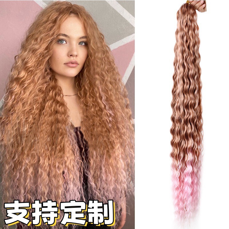 Women's Wig Crochet Hair High-Temperature Fiber Braided Wave Hair Deep Wave Twist Hair Cross-Border Trade