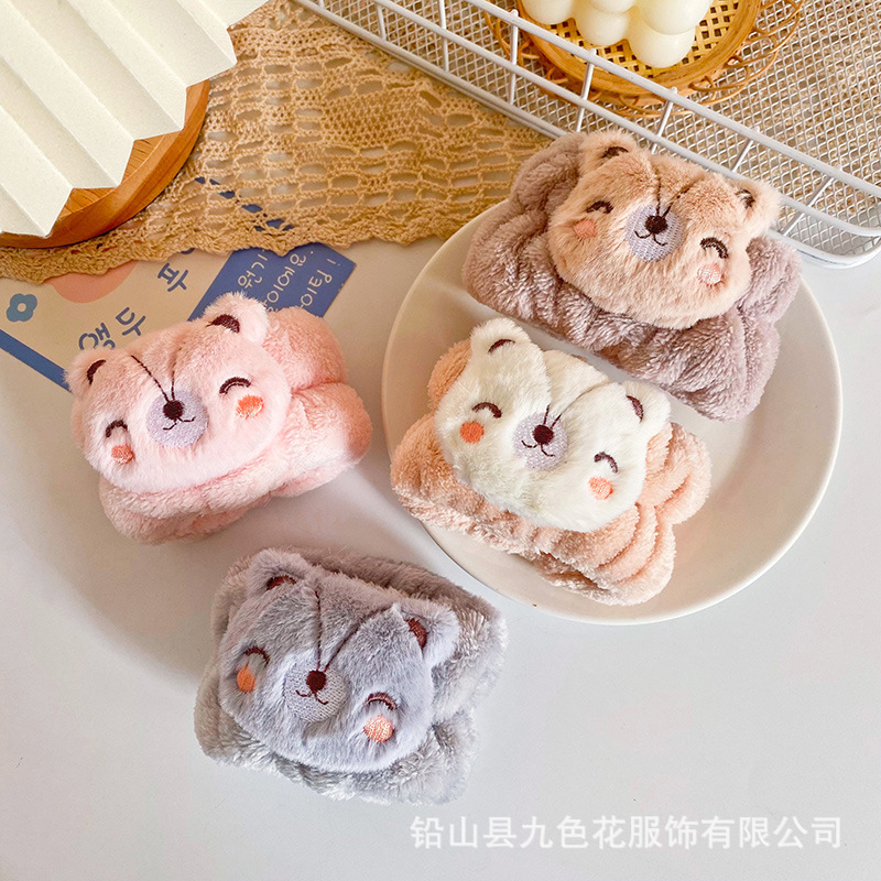 Gato de dibujos animados lavado de cara correa de muñeca chica lavado de manos prevenir brazalete húmedo pulsera absorbente muñeca linda banda de pelo