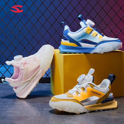 Habib Bear Children's Shoes  Summer Boys' Sports Sandals Girls' Single Net Sports Shoes Baotou Frame Shoes Shipping