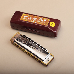 Blues Harmonica 10 Holes C Key Beginners Entry-Level Zero-Based Self-Study Kidsren and Students Playing Portable Musical Instruments