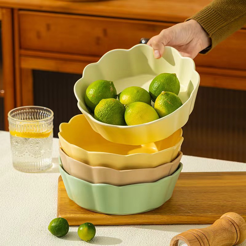 Tazón de ensalada de postre tazón de porcelana hogar tazón de fruta solo tazón de huevo al vapor tazón de yogur tazón para hornear tazón de freidora de aire tazón de avena