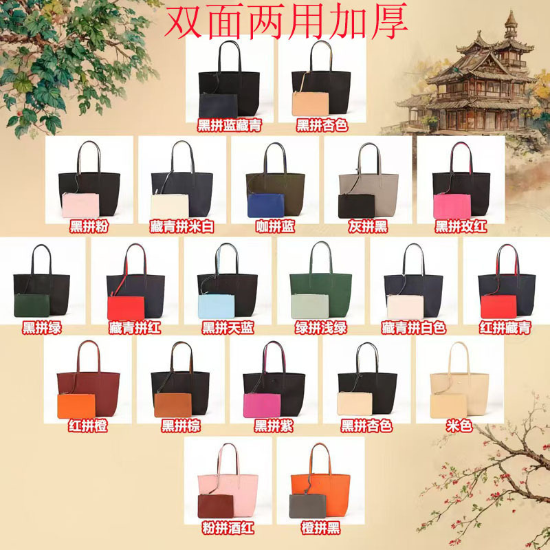 French New Crocodile Bag Fashion Double-Sided Thickened Tote Shopping Bag High-Quality Trendy Versatile Shoulder Bag
