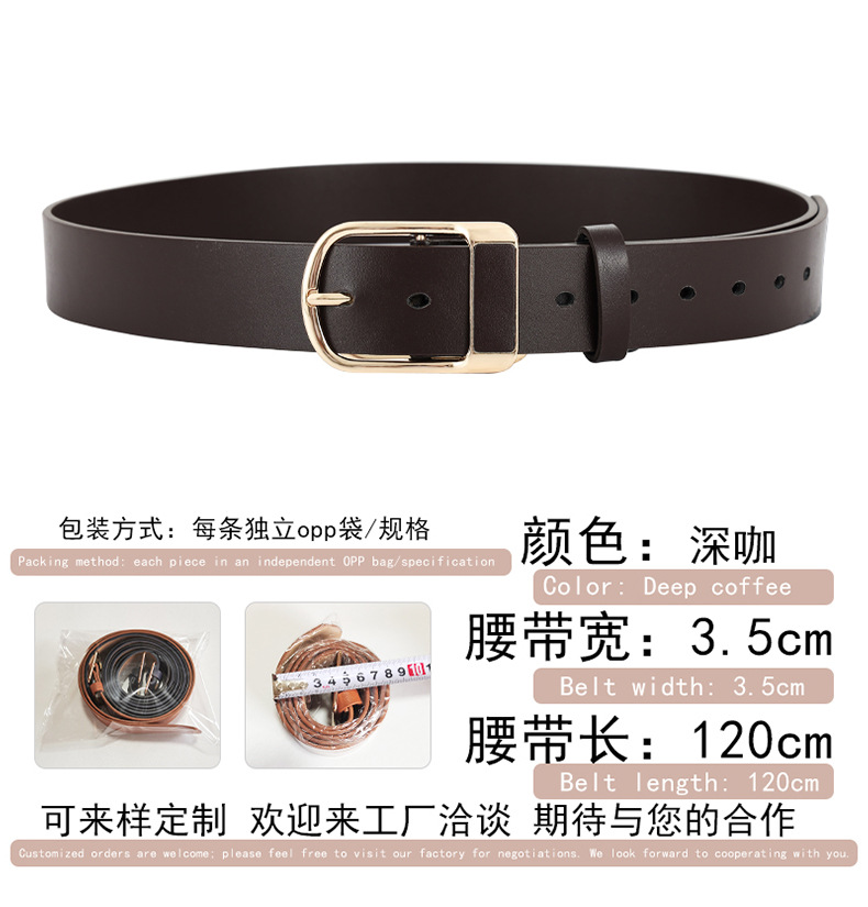 Vintage Pin Buckle Leather Belt Fashion Men's Business Casual Trousers Jeans Belt 2025 Hot Seller Manufacturer Wholesale