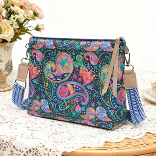 定制时尚古典韩式新款创意花纹单肩斜挎便携大容量收纳包装袋批发