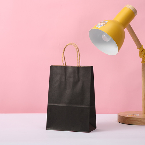 批发手提袋彩色牛皮纸袋外卖奶茶打包购物袋生日礼品袋纸袋子