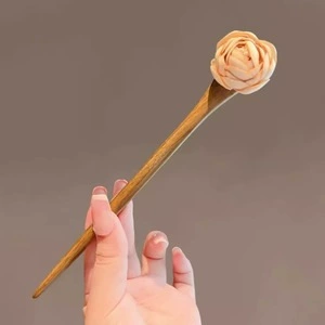 Китайская шпилька из сандалового дерева с кисточками, ханьфу, аксессуар для волос, китайский стиль, высокого качества