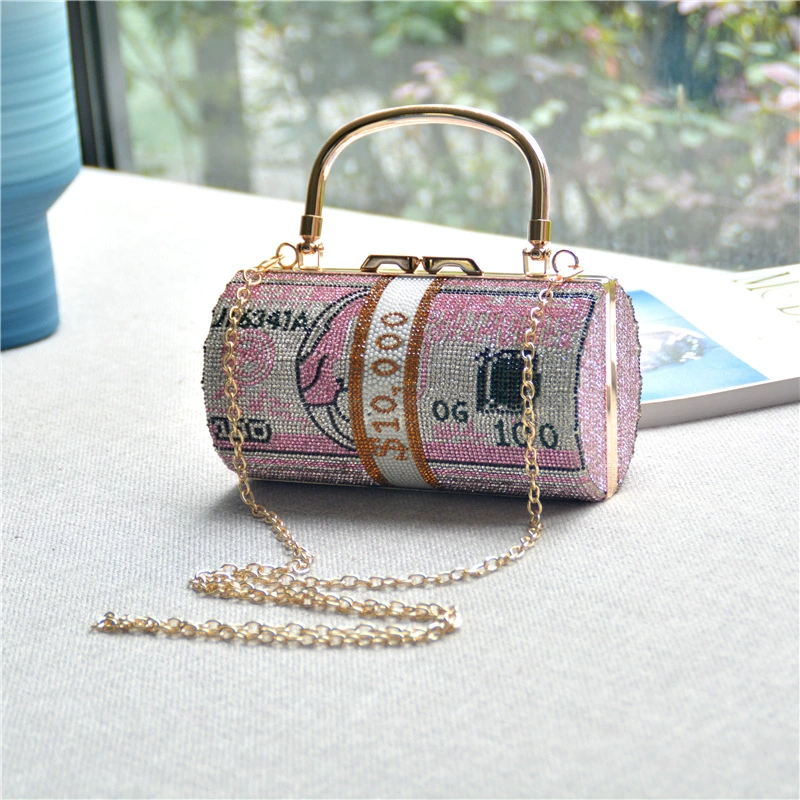 New Crystal Money USD Bags Dollar Design Luxury Diamond Evening Bags Party Purse Clutch Bags Wedding Dinner Purses and Handbags