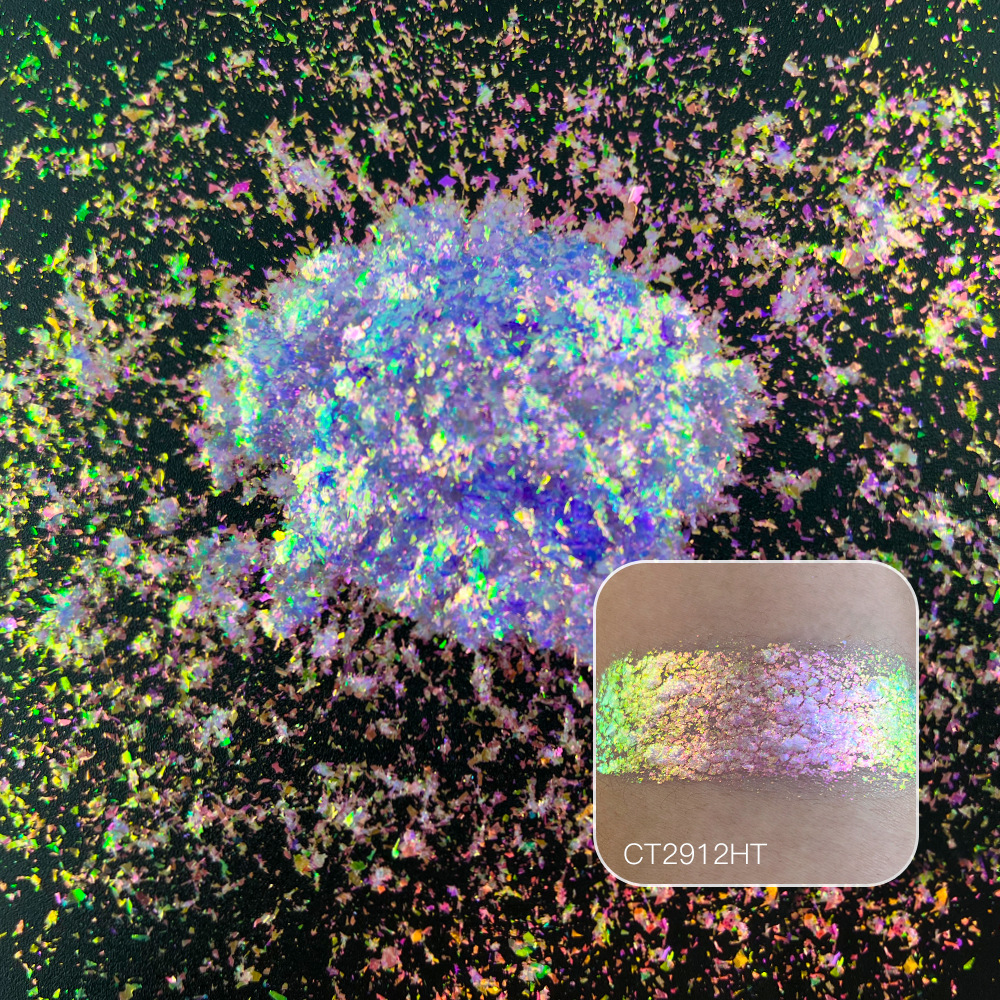 巽菲特美甲光学变色龙星空粉彩箔云锦透明变色龙