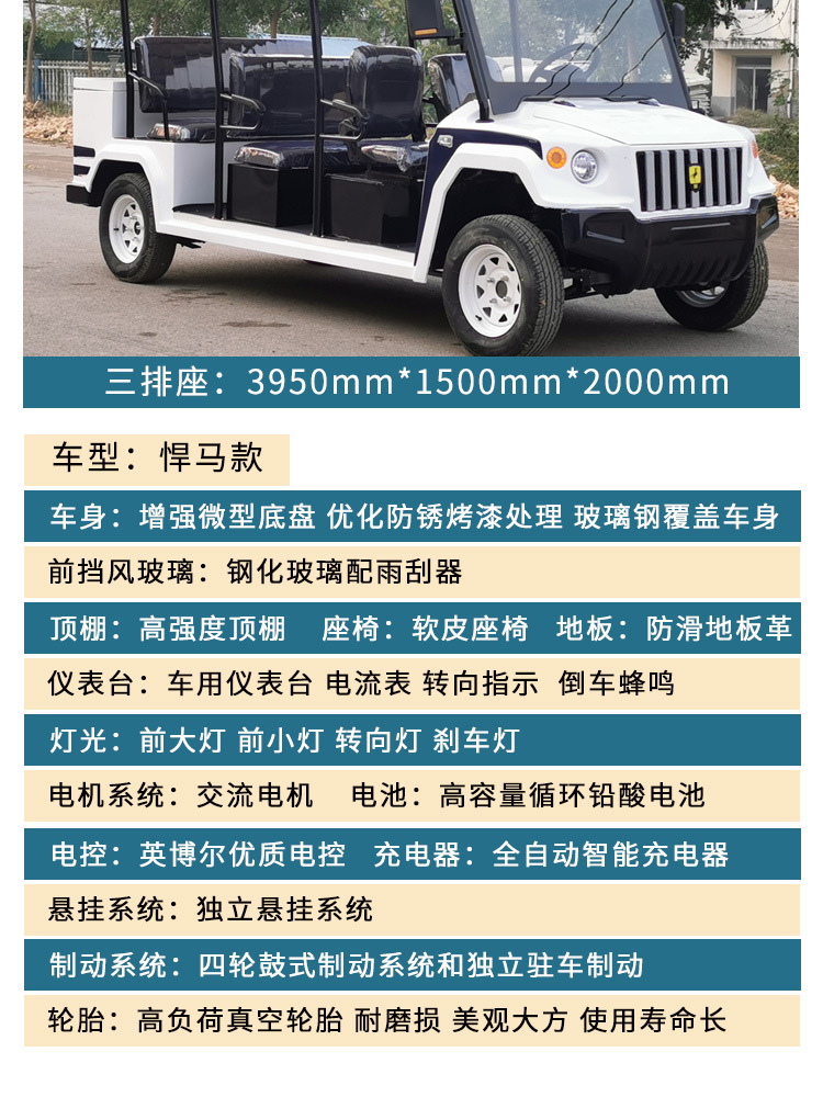 Manufacturer Exports Small Patrol Car, Four-Seater Law Enforcement Inspection Vehicle, Park Security, School, Factory Security Vehicle