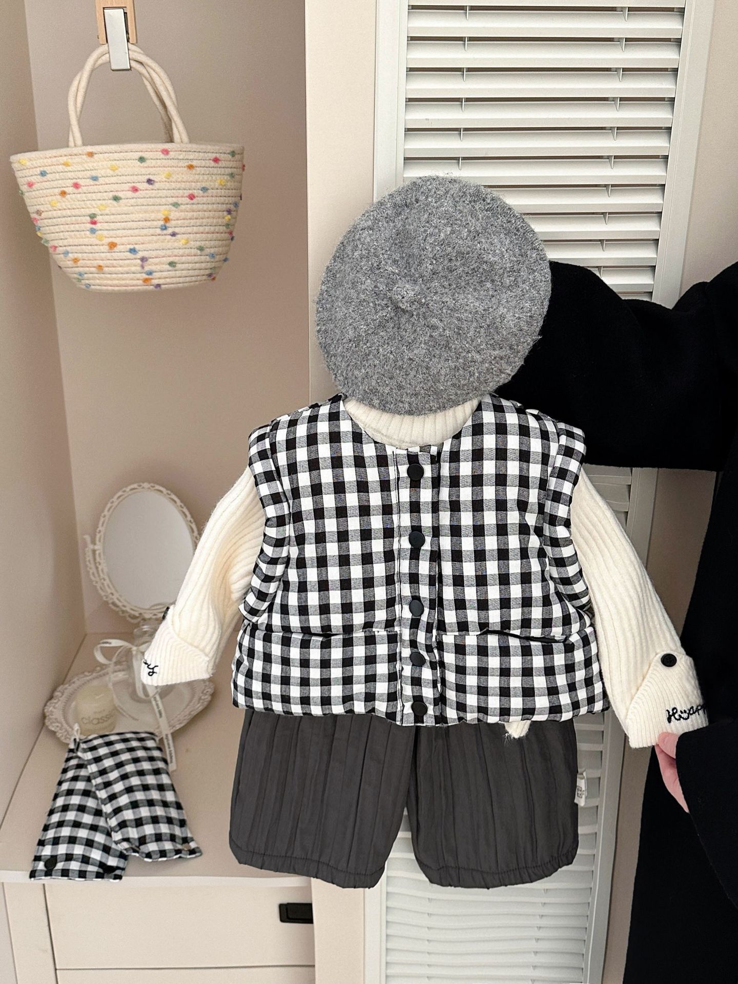 Ropa infantil coreana chaleco de algodón para bebés otoño y invierno de aire extranjero chica retrógrada grasa chaleco caliente universal