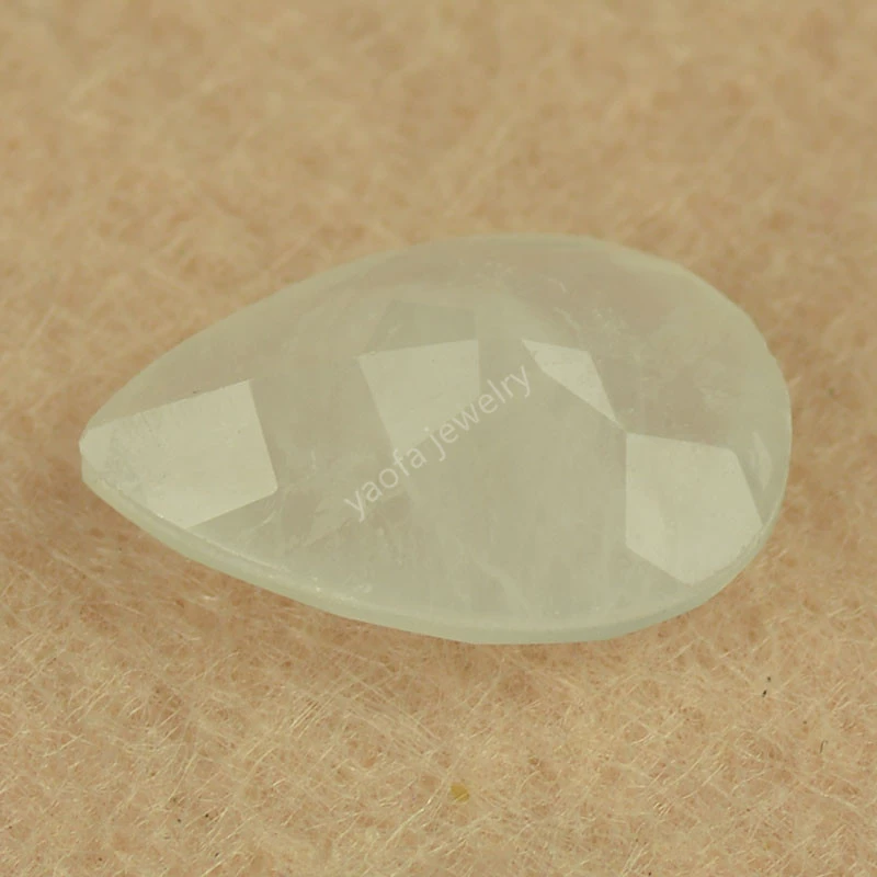 Белый стеклянный камень-инlay, gemstone для кольца, оптовая продажа, с самоцветом