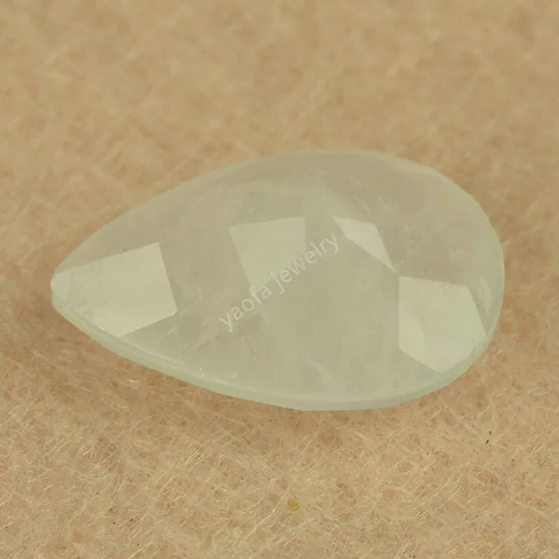 Белый стеклянный камень-инlay, gemstone для кольца, оптовая продажа, с самоцветом