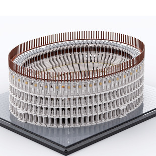 Moc-58811 Colosseum with Main Entrance, 160 Statues, Loft and Stage 11371 Particles
