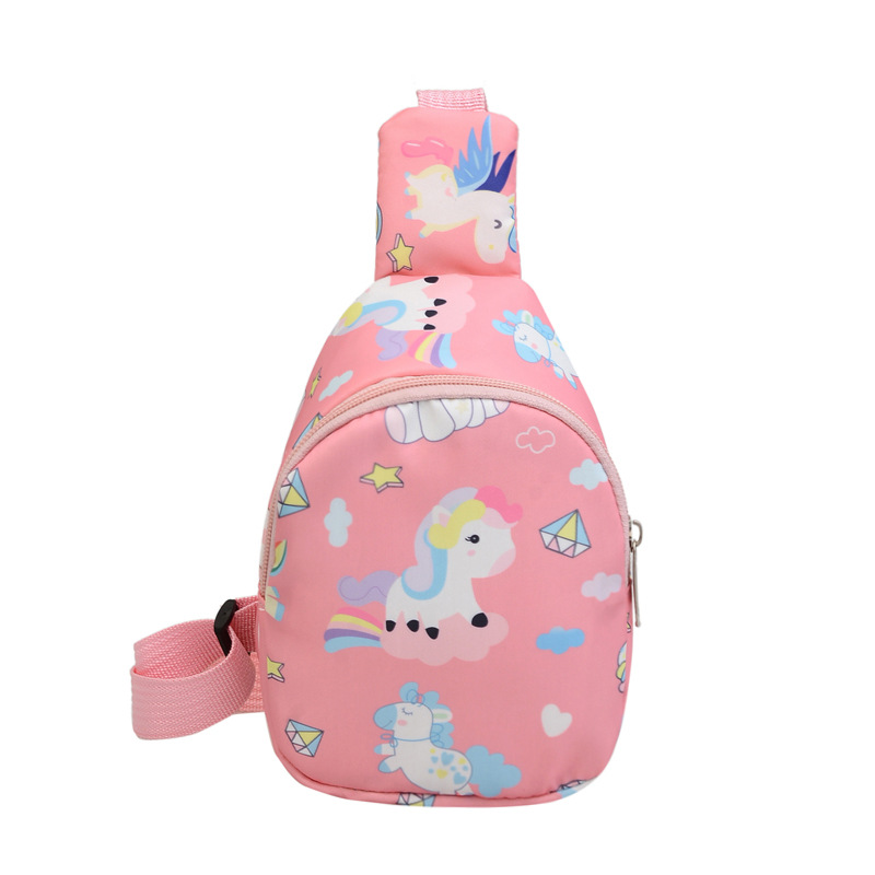 Nuevos niños y niñas crossbody hermoso bolso de pecho de dinosaurio estilo coreano pequeño bolso de hombro lindo bebé bolso de la cintura al aire libre mochila de viaje