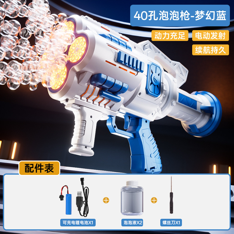 Nuevos juguetes de burbuja de red transfronterizos totalmente automáticos para niños y niñas con máquina de burbuja de mano no fugas eléctrica Gatlin