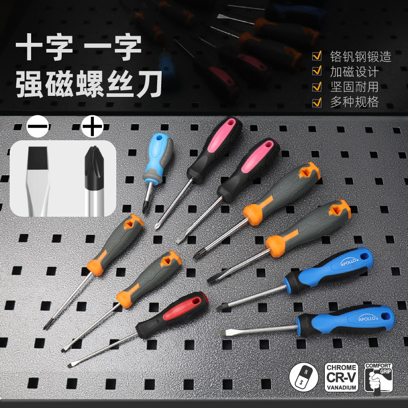 十字一字螺丝刀工业级强磁批头防滑手柄起子手动螺丝刀精密起子